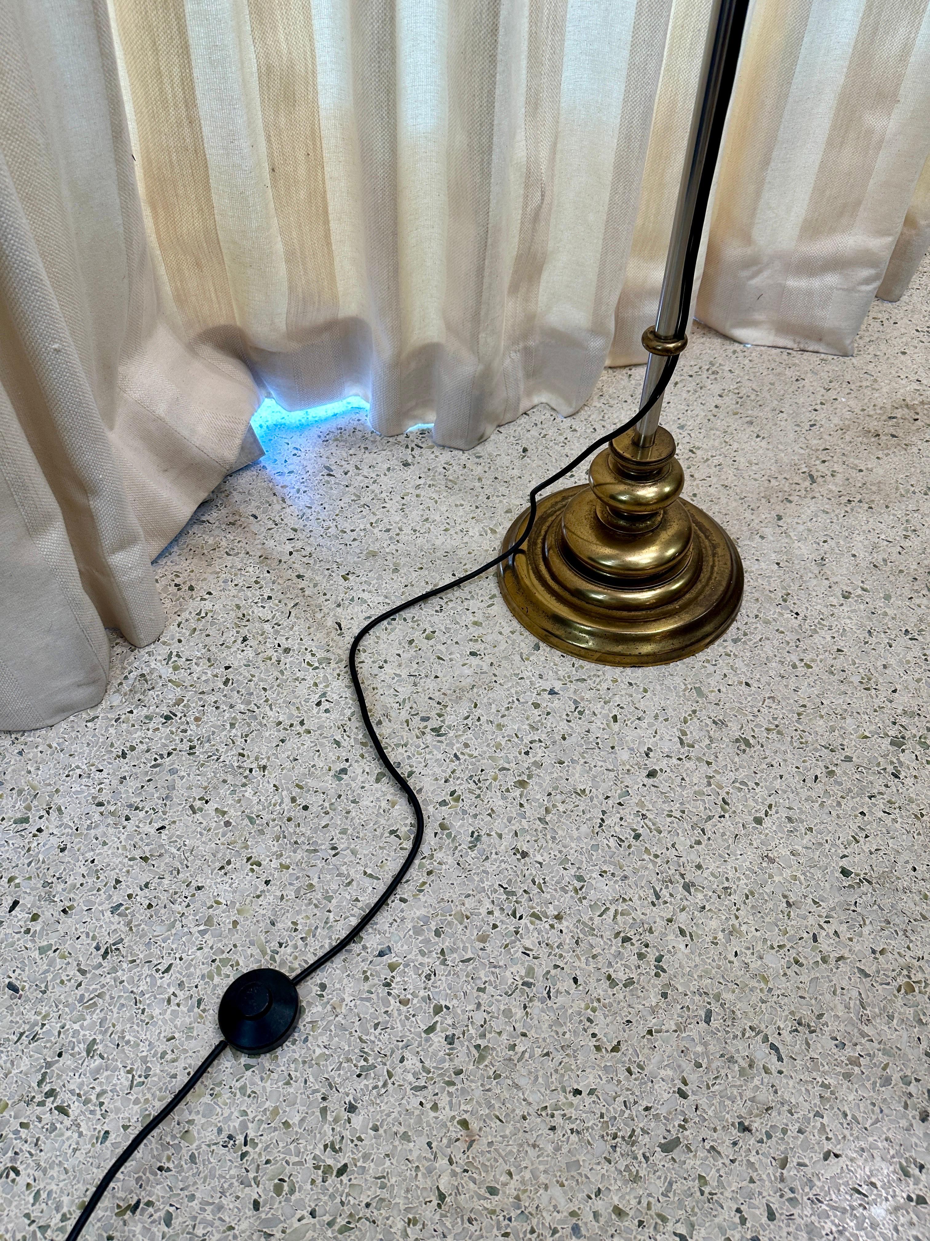 Vintage Mixed-Metal Italian Articulating Floor Lamp 2