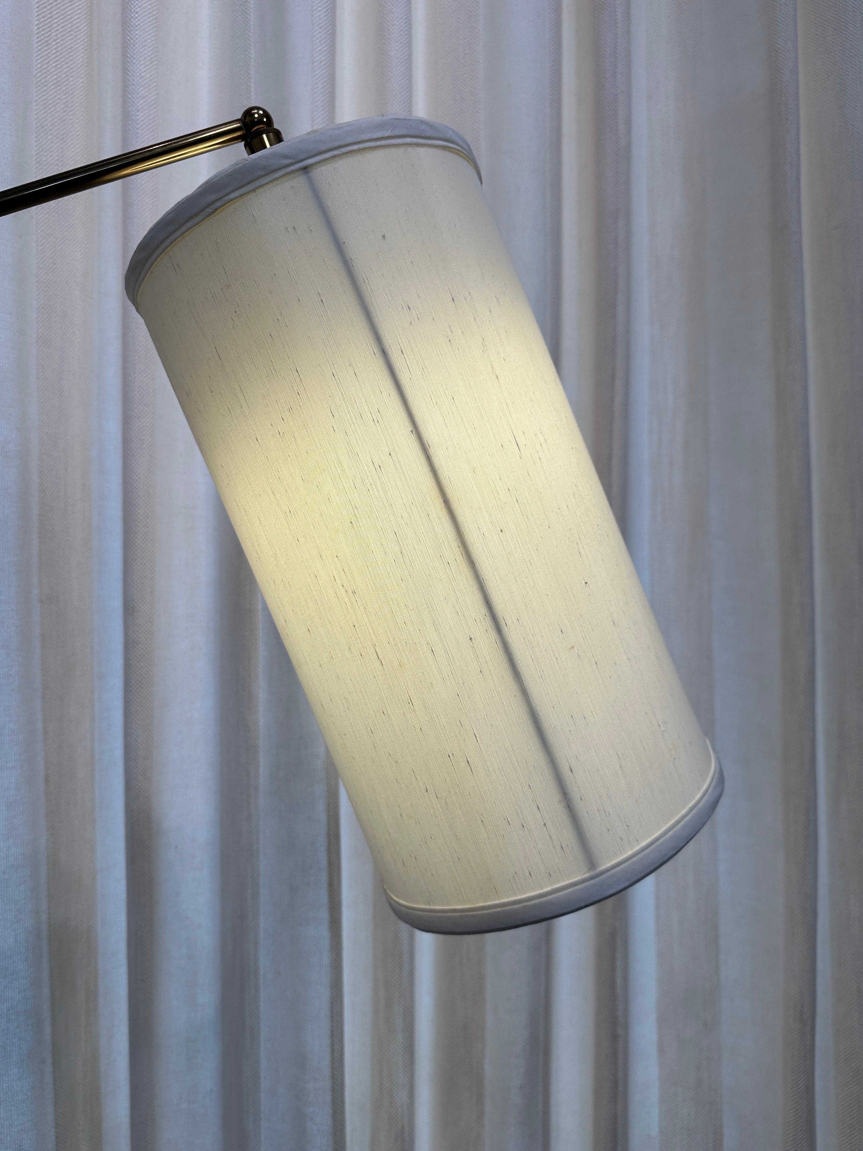 Vintage Mixed-Metal Italian Articulating Floor Lamp 3