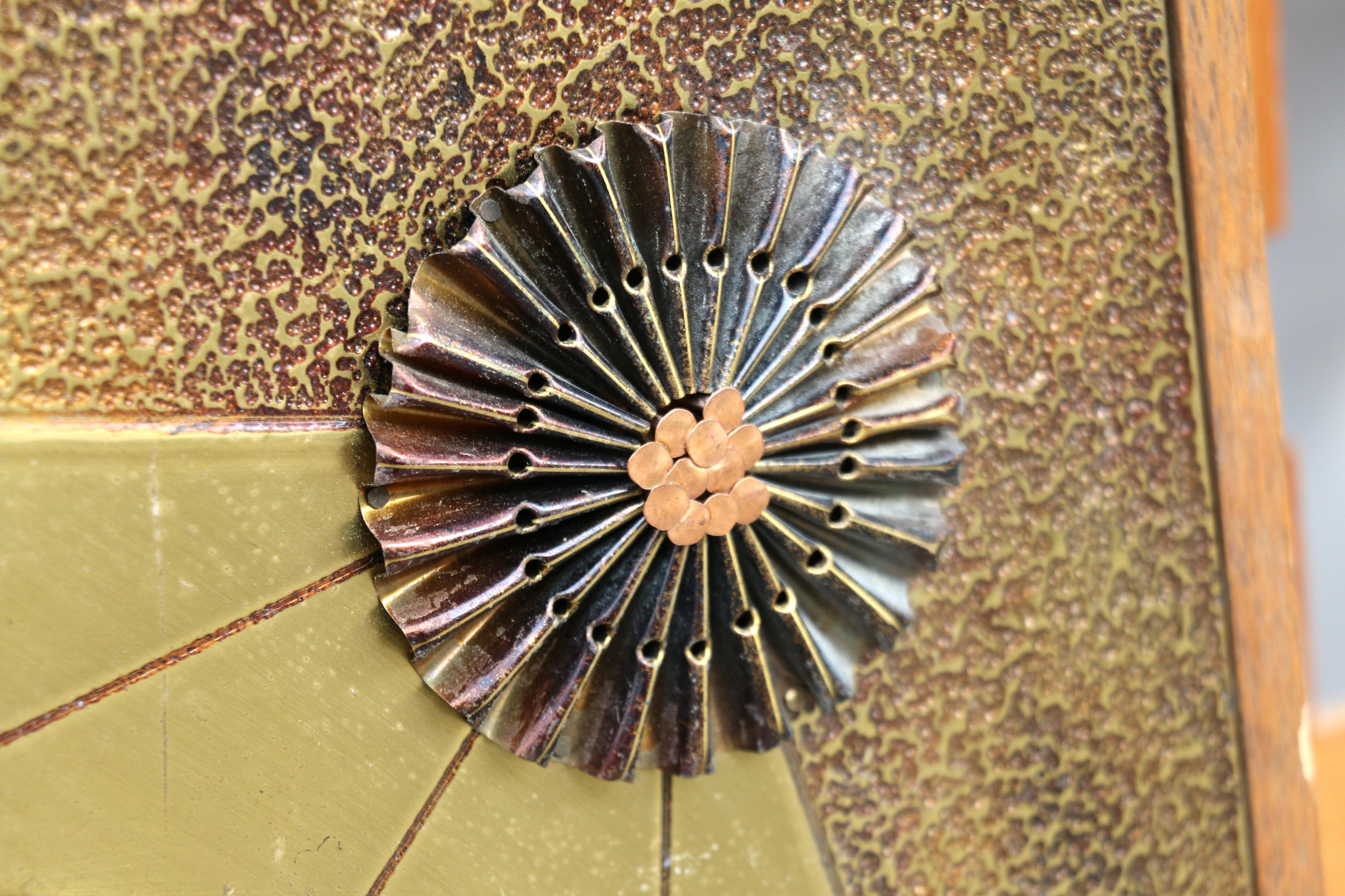Vintage Mixed Metal Wall Art Abstract Brutalist Sculpture, Circa 1970s For Sale 2