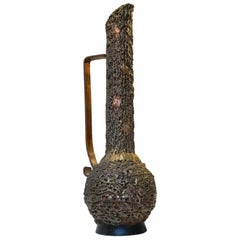 Vintage Mixed Metals Brutalist Vase, Germany, 1970s