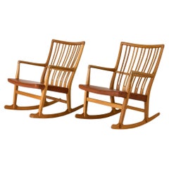 Vintage "ML-33" Rocking Chairs by Hans J. Wegner, Denmark, 1950s