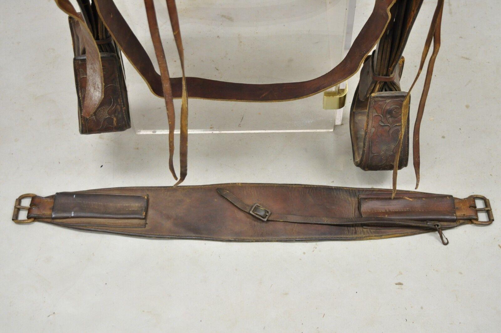 Vintage ML Leddy's Brown Tooled Leather Western Show Horse Saddle 3