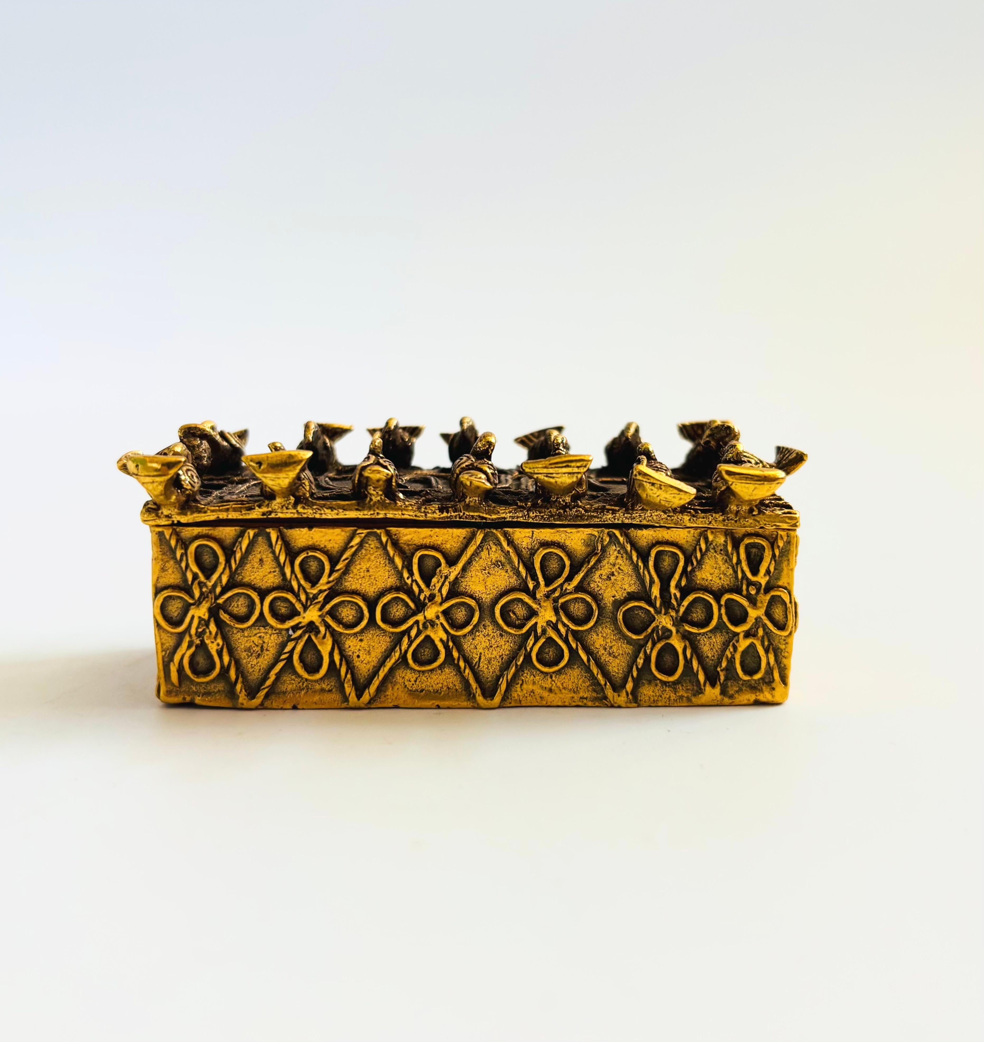 Americano Riproduzione d'epoca MMA 1989 Asante Gold Dust Bird Box in vendita