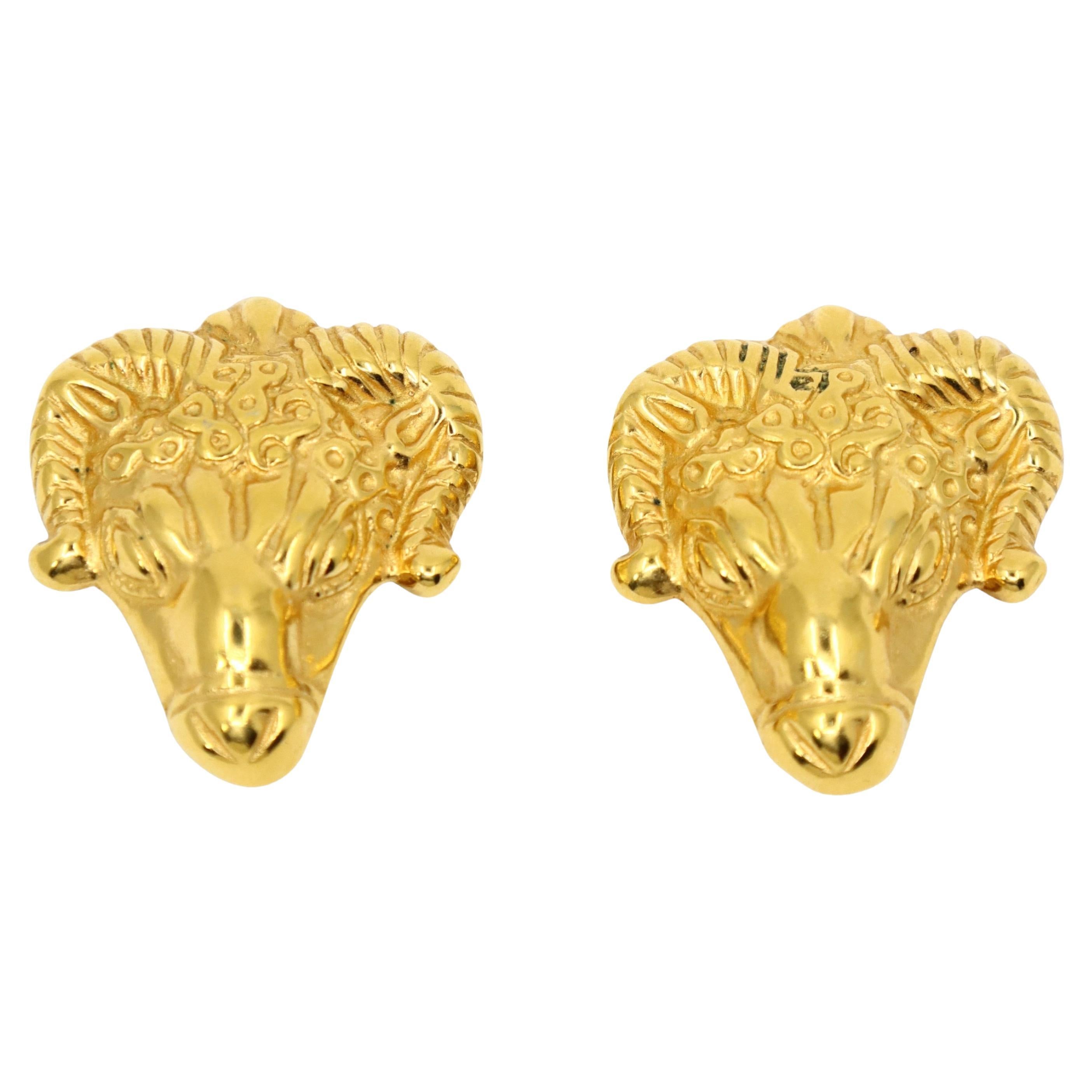 Orecchini di capra vintage MMA in tonalità oro