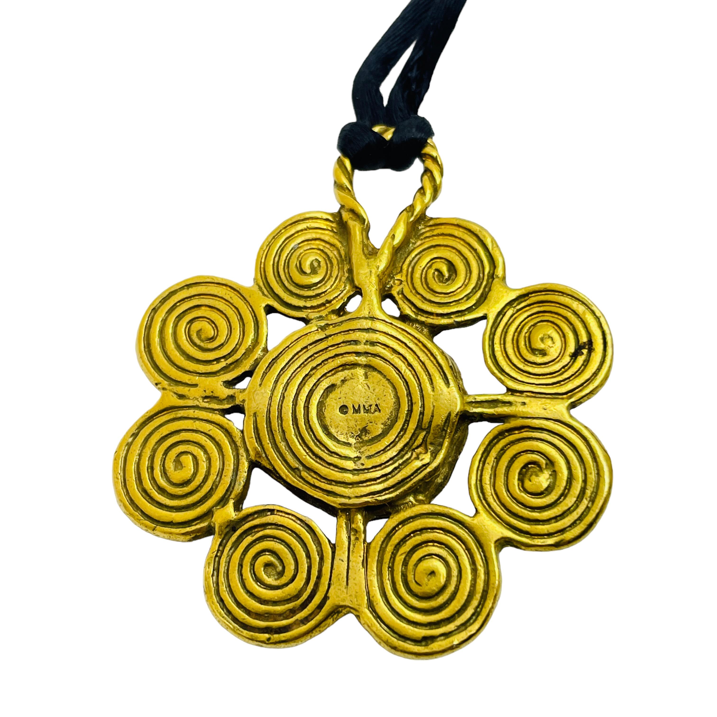 Collana d'epoca firmata MMA in oro di design geometrico modernista In condizioni buone in vendita a Palos Hills, IL