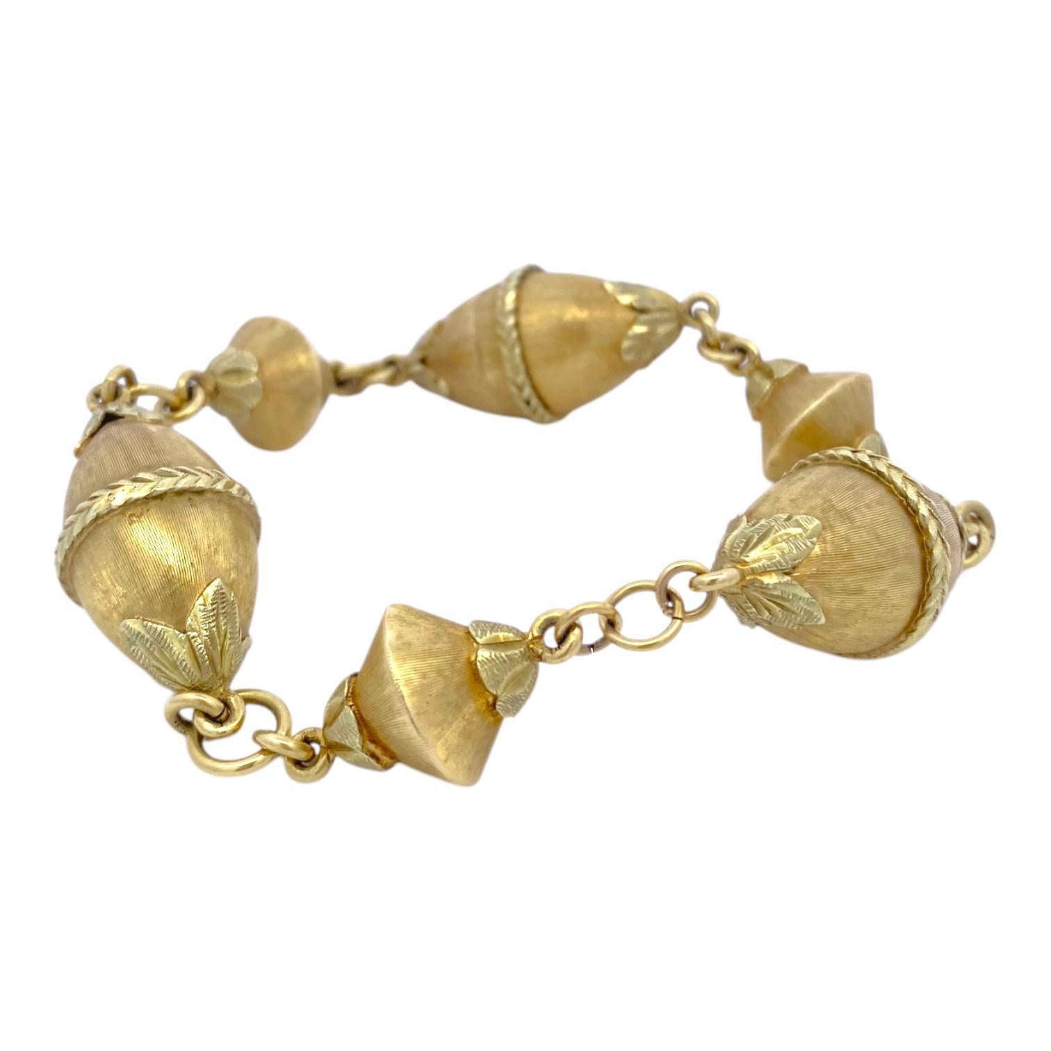 Vintage MOBA 18K Yellow Gold Bracelet In Good Condition In Henderson, NV