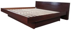 Vintage Mobican Rosewood Danish Mid-Century Modern Style Floating King Size Bed