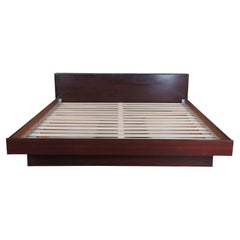 Used Mobican Rosewood Danish Mid-Century Modern Style Floating King Size Bed