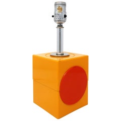 Vintage Mod Orange and Red Table Lamp