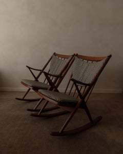 Vintage Model 182 Rocking Chairs By Frank Reenskaug for Bramin, 1950s, set of 2