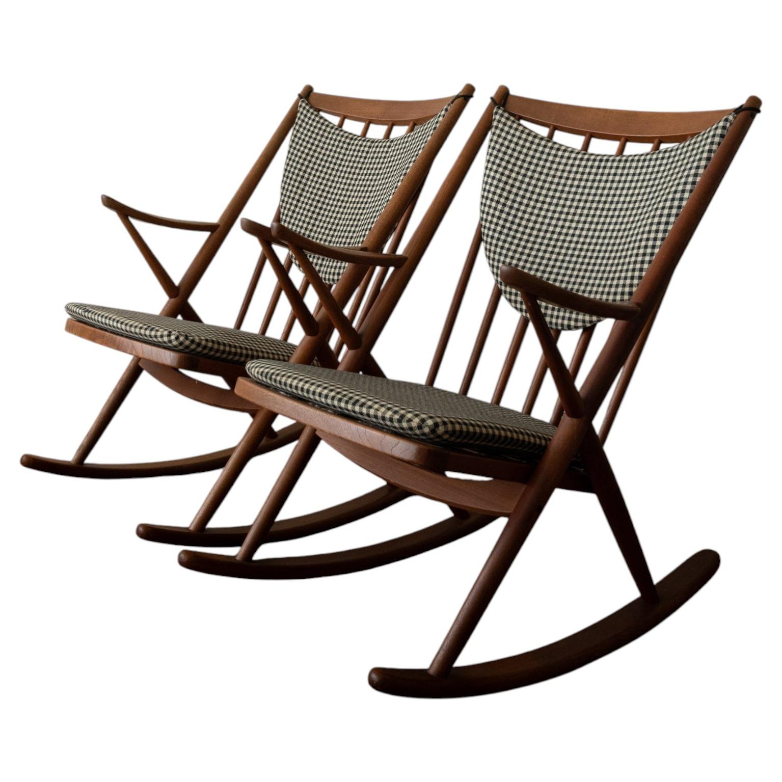 Vintage Model 182 Rocking Chairs By Frank Reenskaug for Bramin, 1950s, set of 2 For Sale