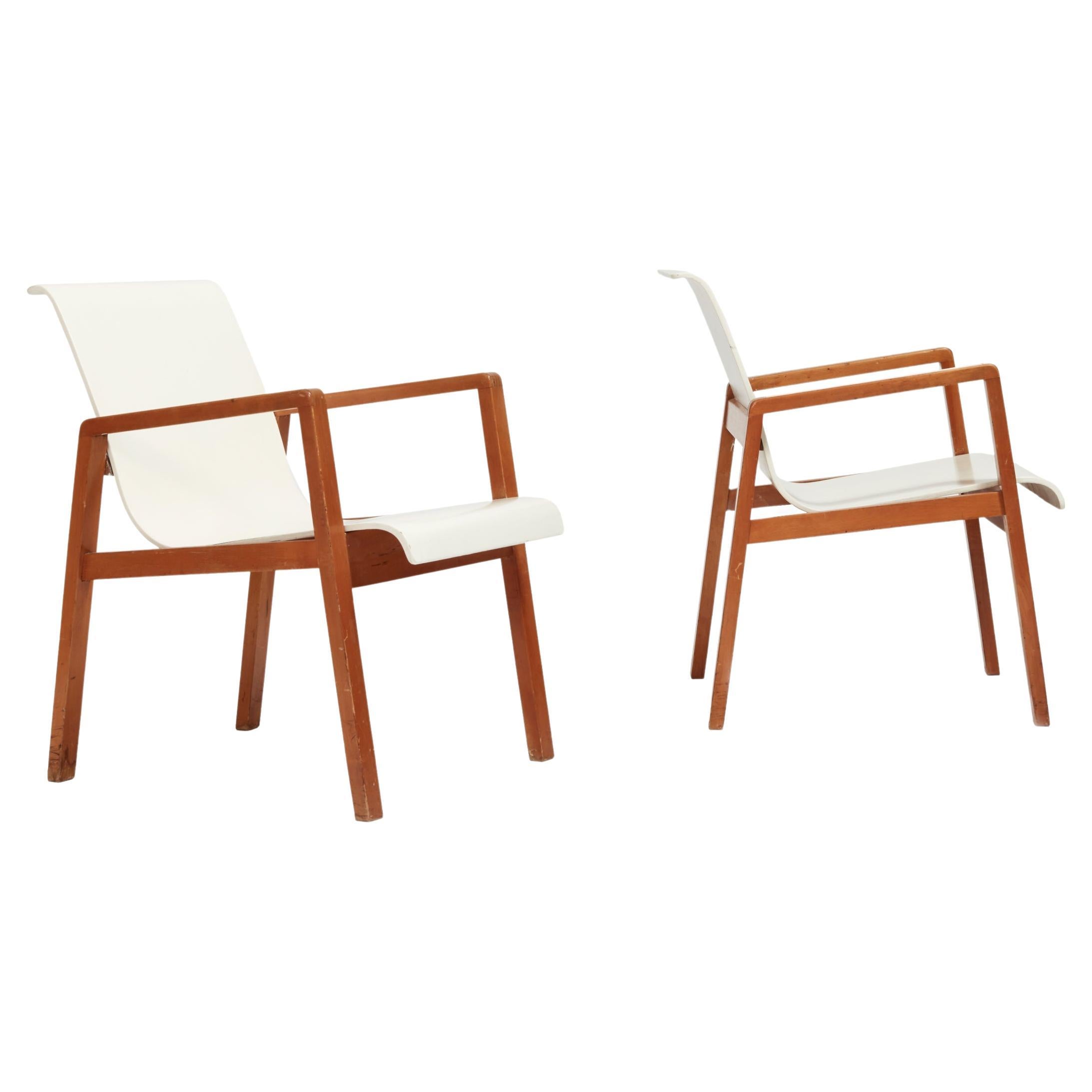 Vintage Model 403 Hallway Chair by Alvar Aalto for Artek, Set of 2 For Sale