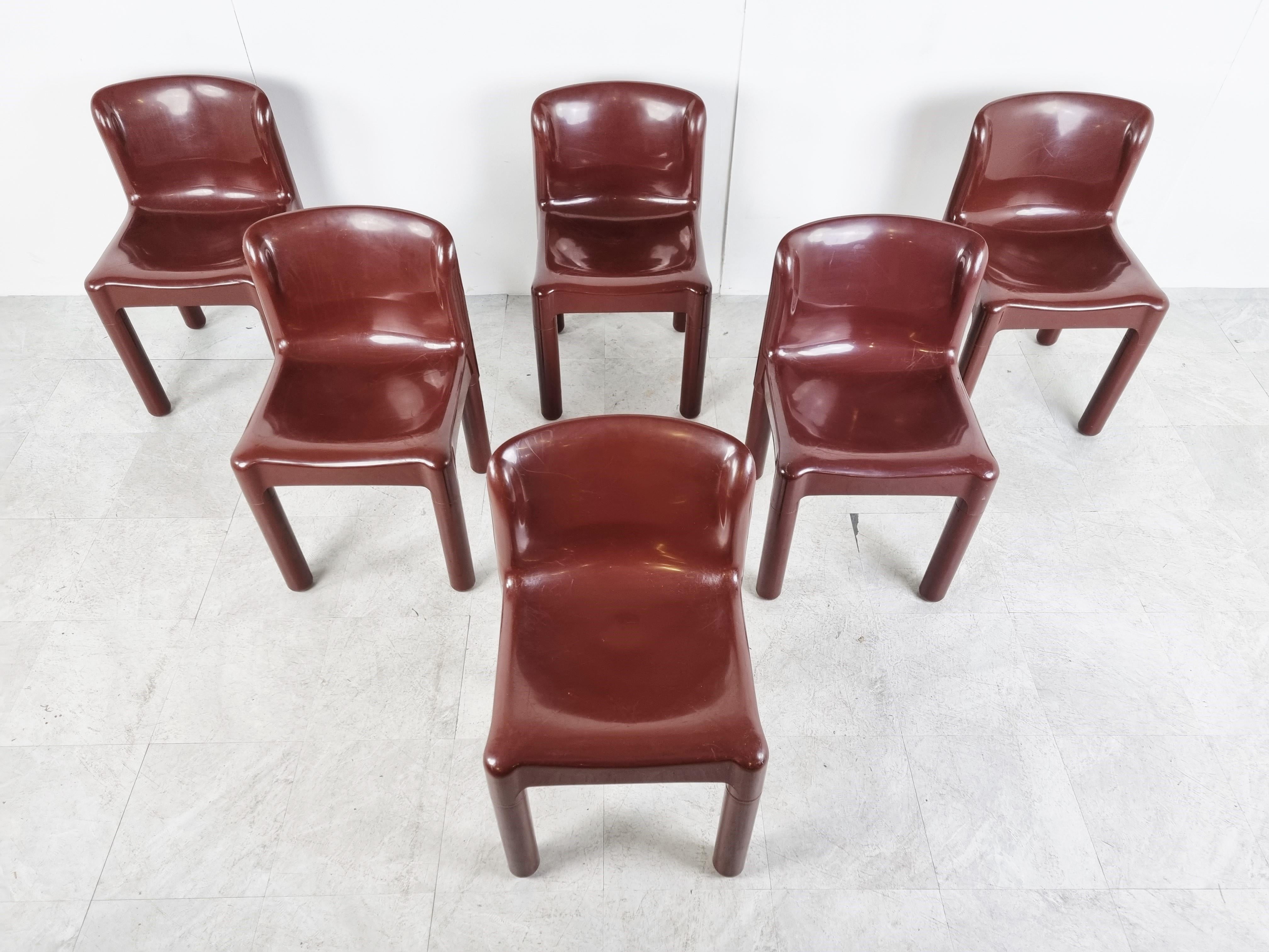 Late 20th Century Vintage Model 4875 Chairs by Carlo Bartoli for Kartell, 1970s