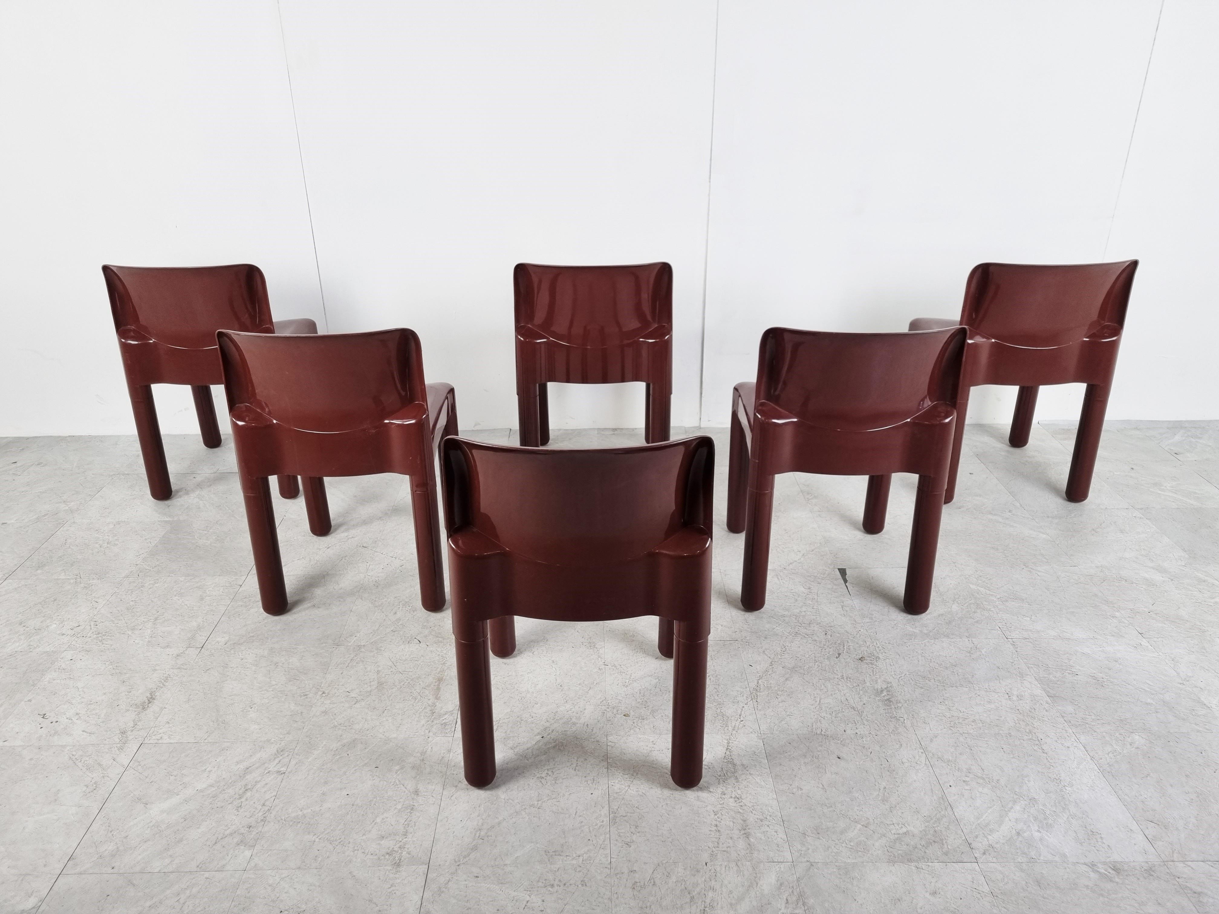 Plastic Vintage Model 4875 Chairs by Carlo Bartoli for Kartell, 1970s
