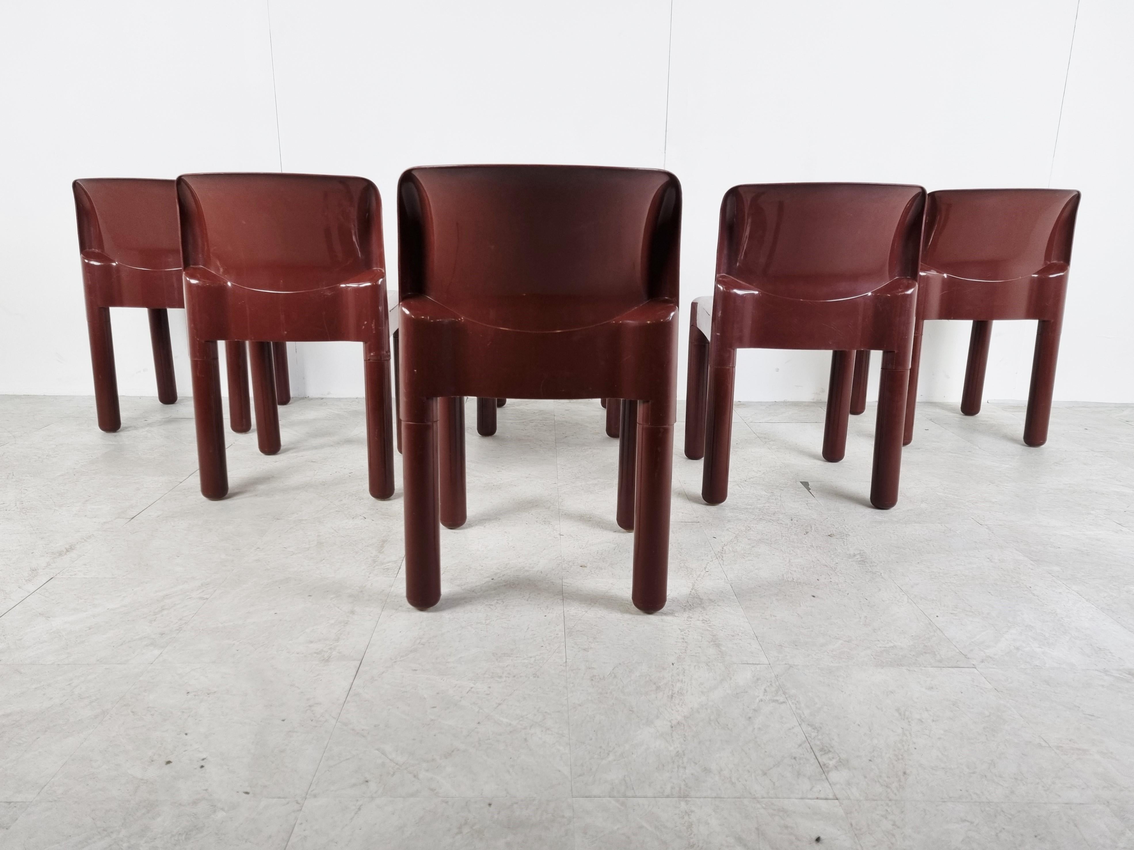 Vintage Model 4875 Chairs by Carlo Bartoli for Kartell, 1970s 1
