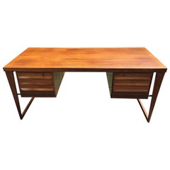 Vintage 'Model 70' Santos Rosewood Desk by Kai Kristiansen for Feldballes Mobel