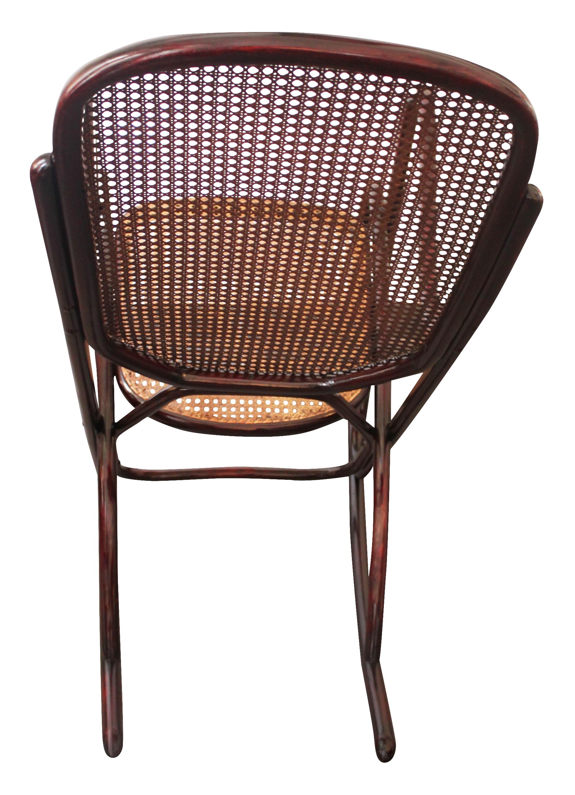 Jugendstil Vintage Model 7091 Rocking Chair from Thonet For Sale