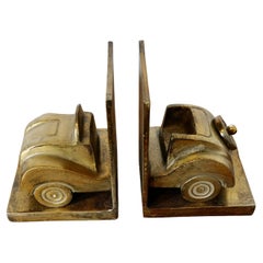 Vintage Model Car a pair of Brass Bookends    A very attractive set