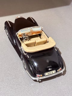 Vintage Model Car Mercedes Benz 300 S Cabriolet Black Cream Collectible Classic