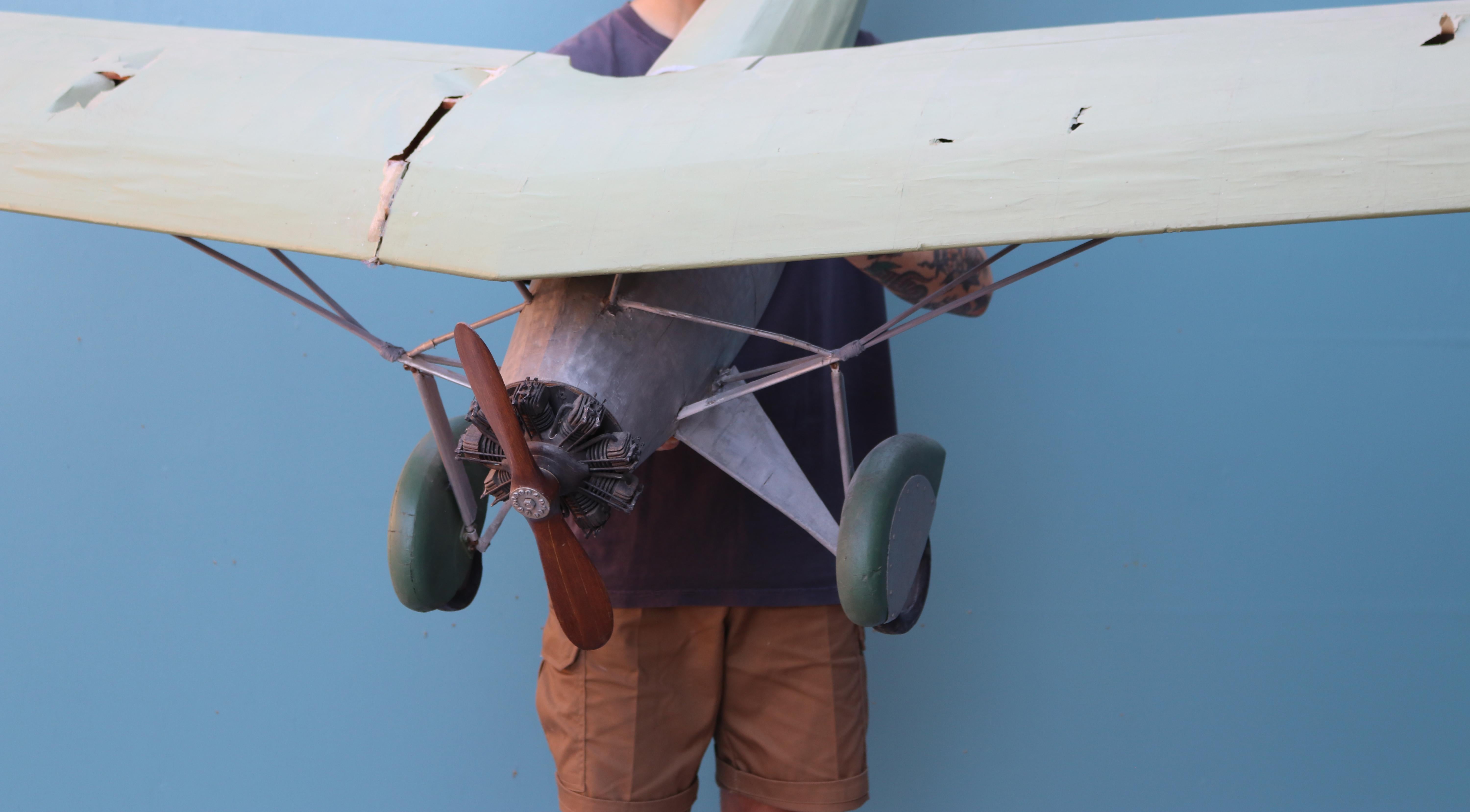 20th Century Vintage Model of a 1920s British Monoplane For Sale