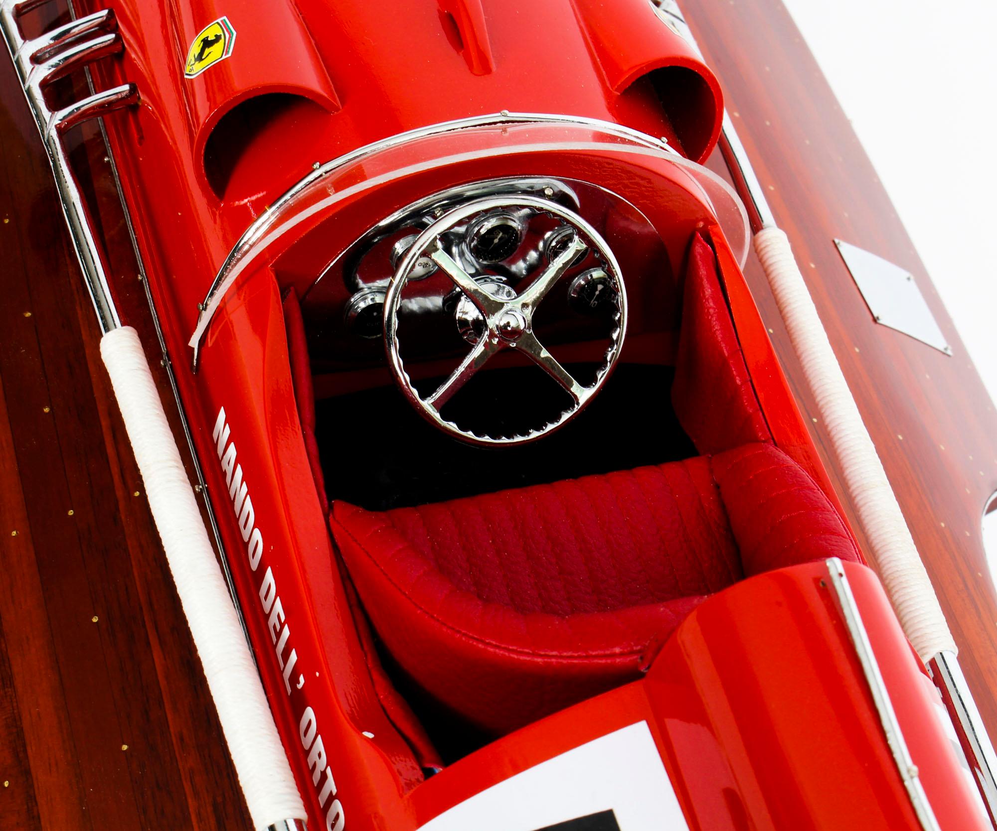 Mid-20th Century Vintage model of a Ferrari Hydroplane 1954 50cm 20th Century For Sale