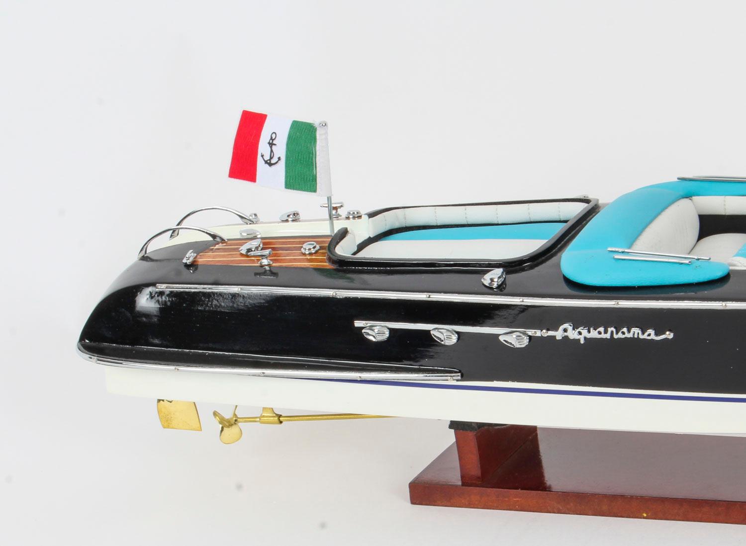 Late 20th Century Vintage Model of a Riva Aquarama Speedboat 20th Century