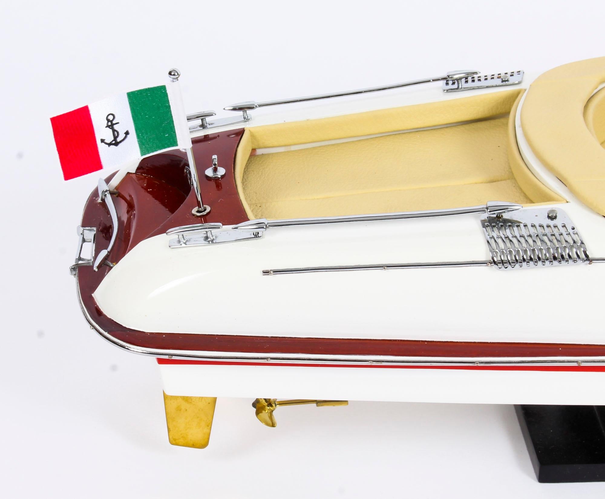 Late 20th Century Vintage Model of a Riva Aquarama Speed Boat, 20th Century