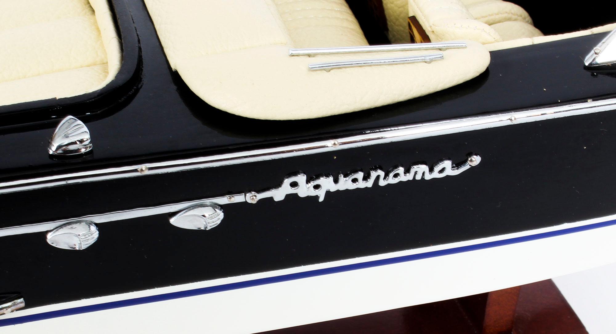 Late 20th Century Vintage Model of a Riva Aquarama Speedboat with Cream Interior, 20th Century