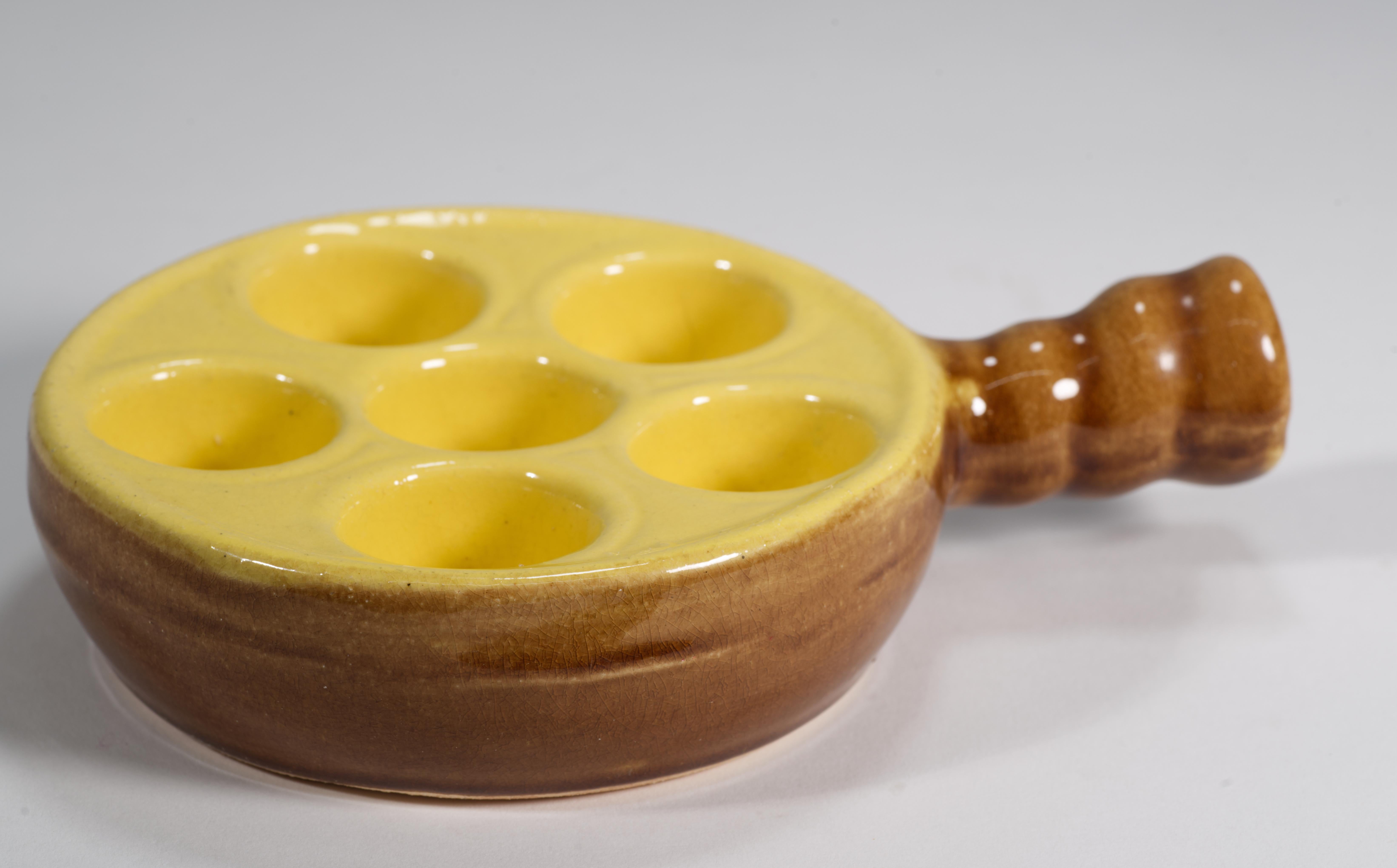 Ensemble de 6 plats Escargot vintage Modèle Depose France Bon état - En vente à Clifton Springs, NY