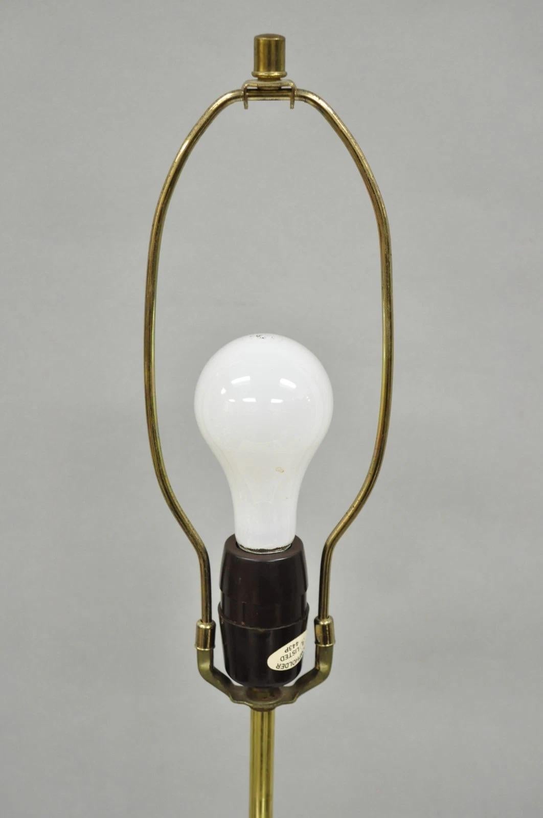 Vintage Modeline Mid Century Modern Sculpted Walnut Pull Chain Table Lamp For Sale 2