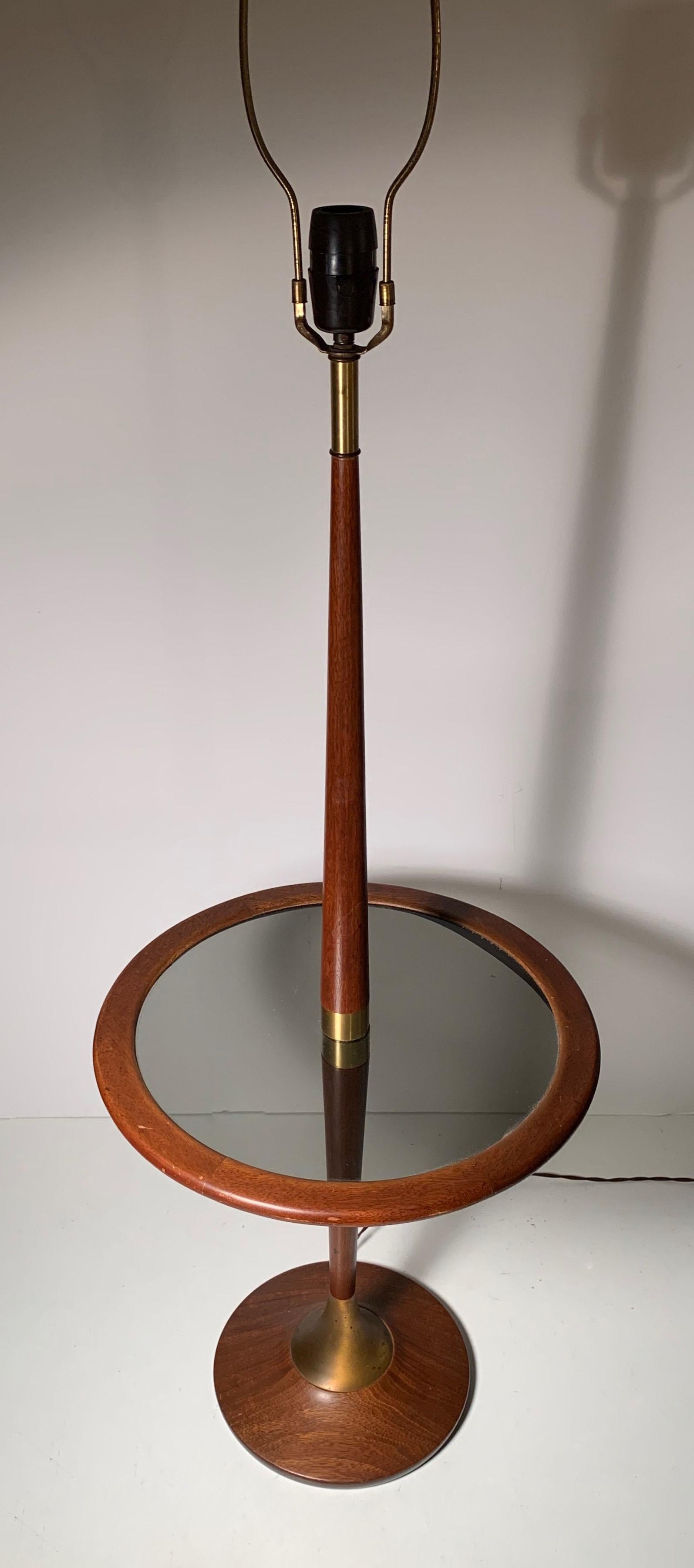 Mid-Century Modern Lampadaire vintage en bois Modèleine en vente