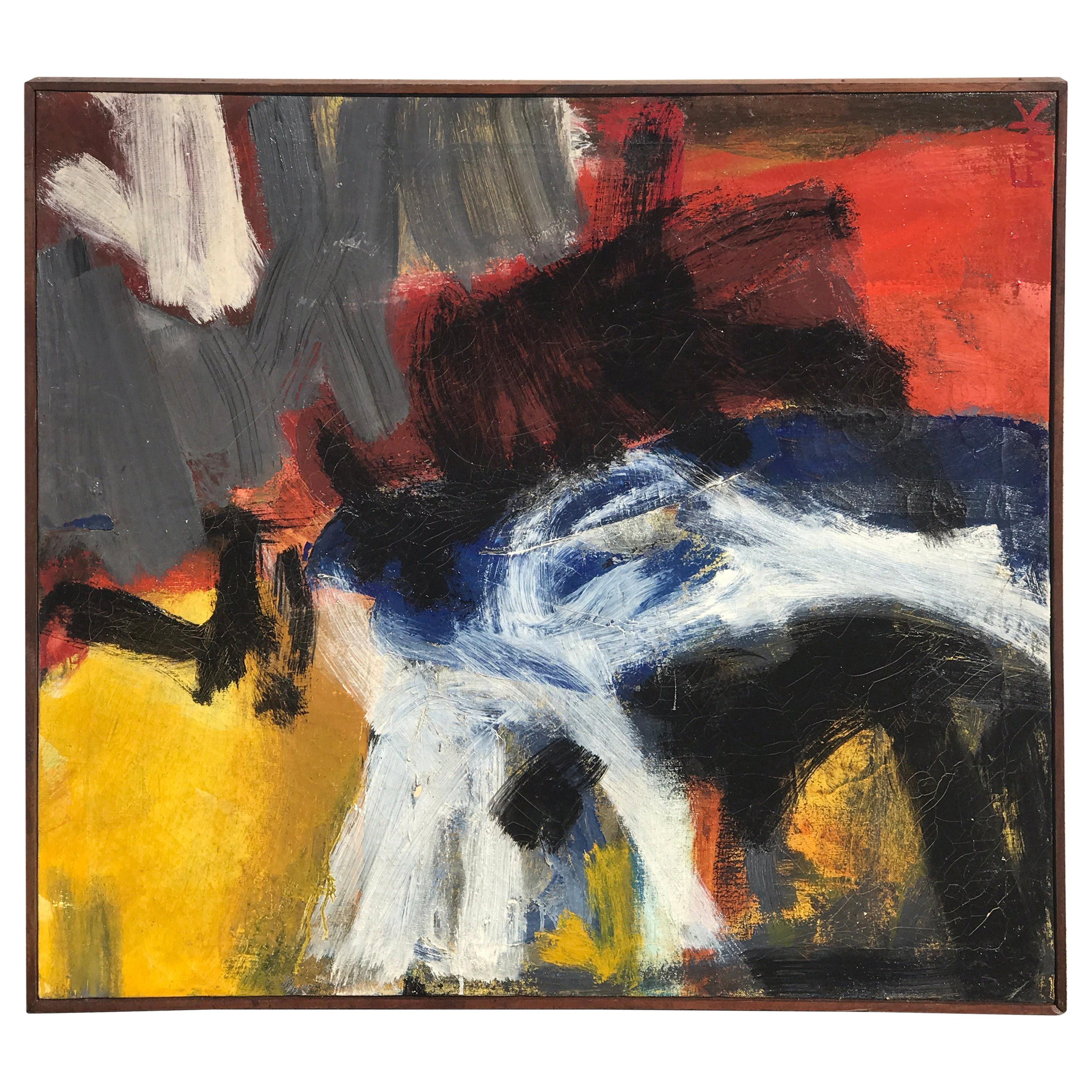 Vintage Modernes abstraktes Vintage-Stück von Linda T Fink, 1961