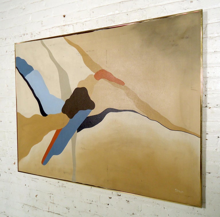 Vintage Modern Abstract Oil Painting For Sale at 1stDibs