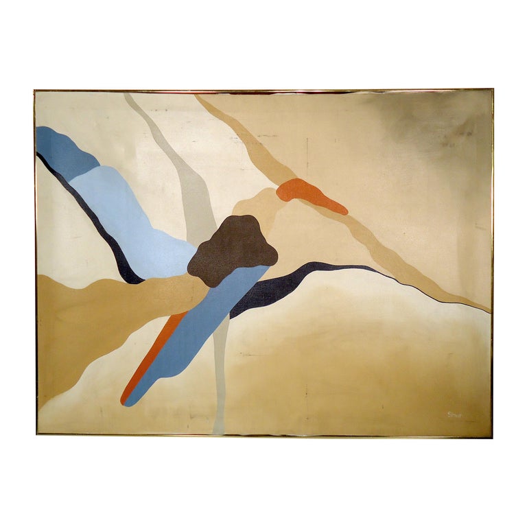 Vintage Modern Abstract Oil Painting For Sale At 1stdibs