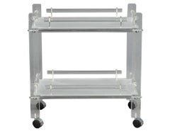 Vintage Modern Acrylic Bar Cart Tea Trolley