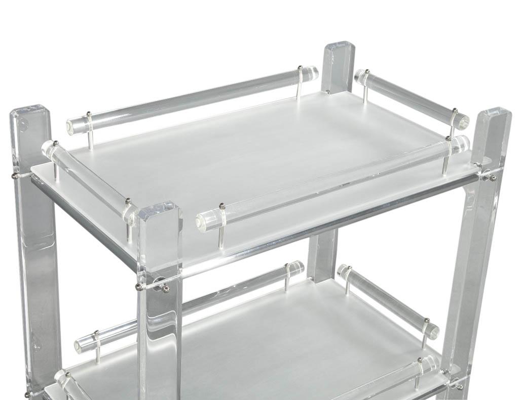 Mid-Century Modern Vintage Modern Acrylic Bar Cart Tea Trolley