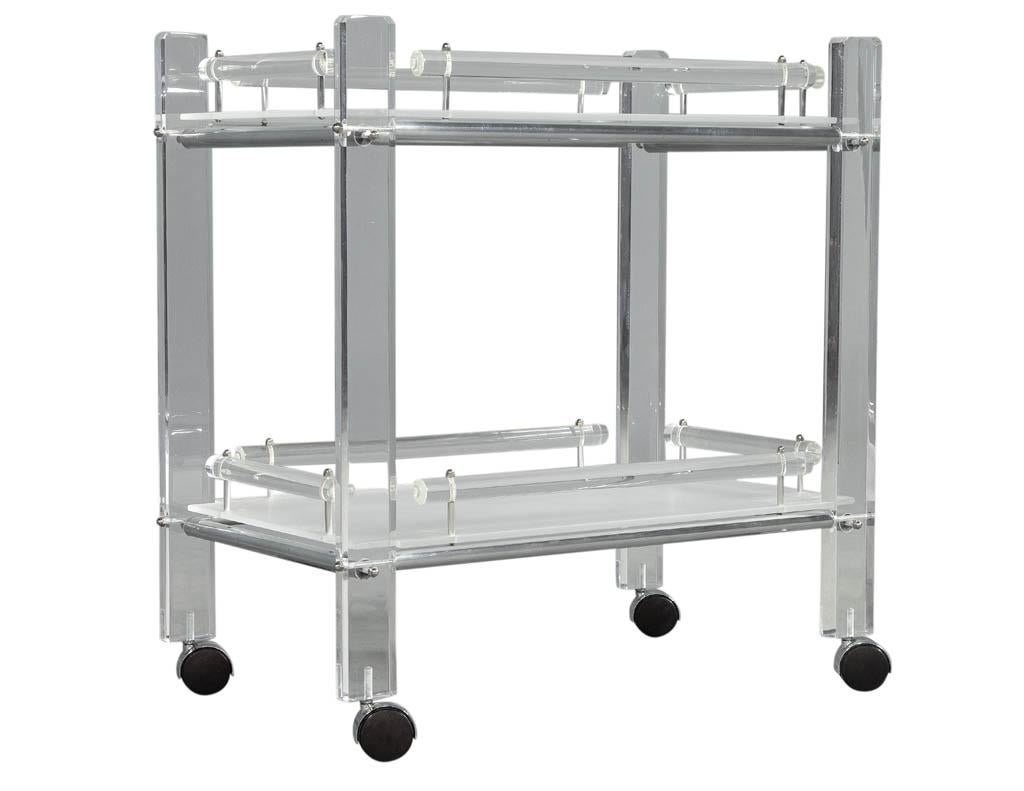 Mid-20th Century Vintage Modern Acrylic Bar Cart Tea Trolley