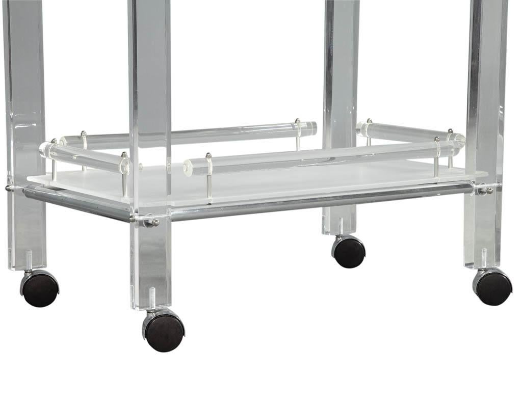 Metal Vintage Modern Acrylic Bar Cart Tea Trolley