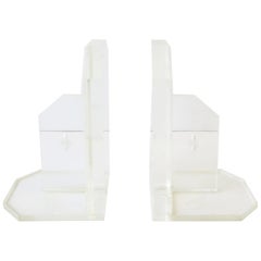 Retro Modern Acrylic Bookends, Pair