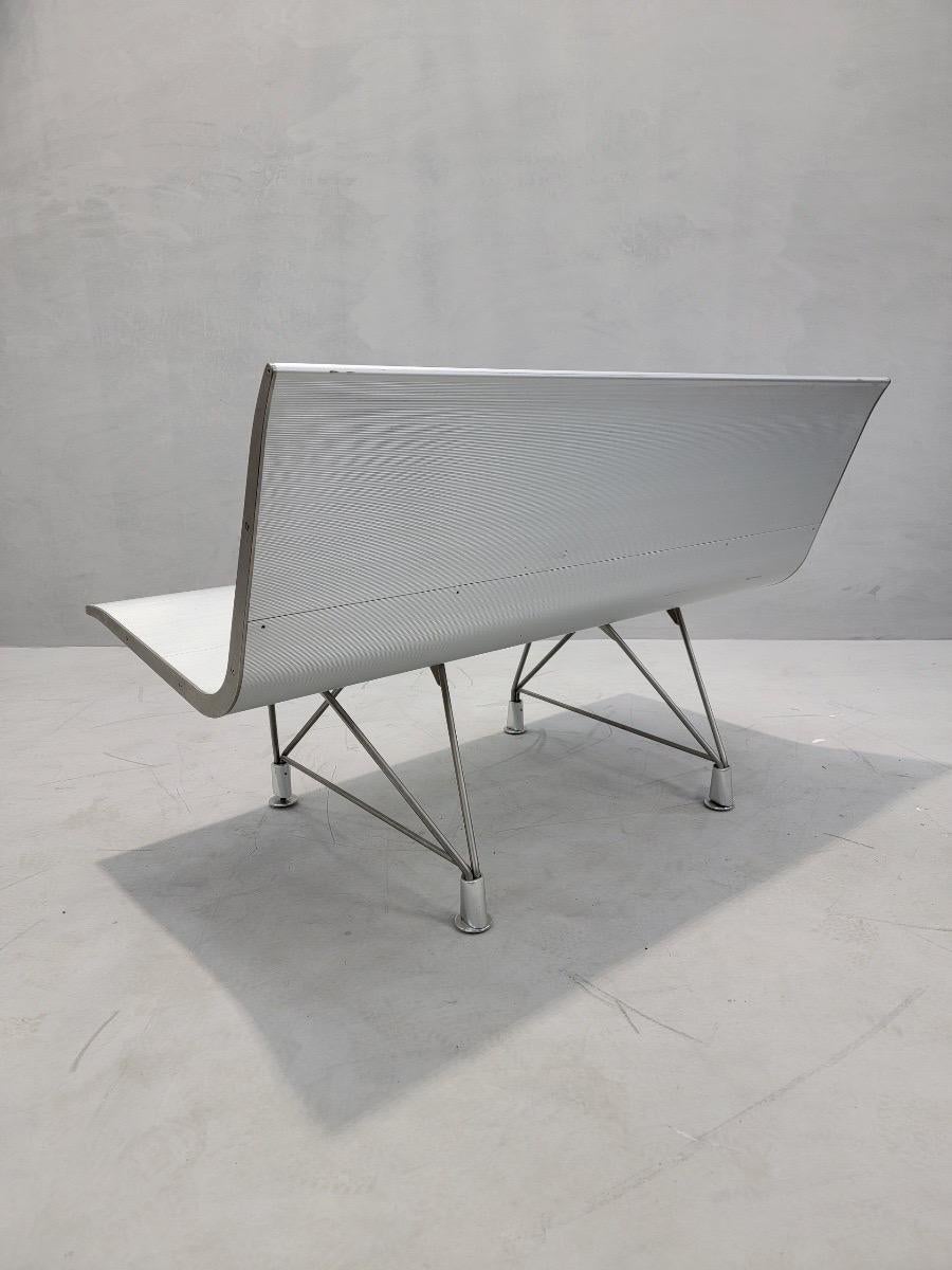 Vintage Modern Aero Bench Styled after Lievore Altherr Molina for Sellex

This wonderful aluminum bench was styled after one for Lievore Altherr Molina's Spanish design consultation company for Sellex, a Spanish manufacturer. It is licensed to Davis