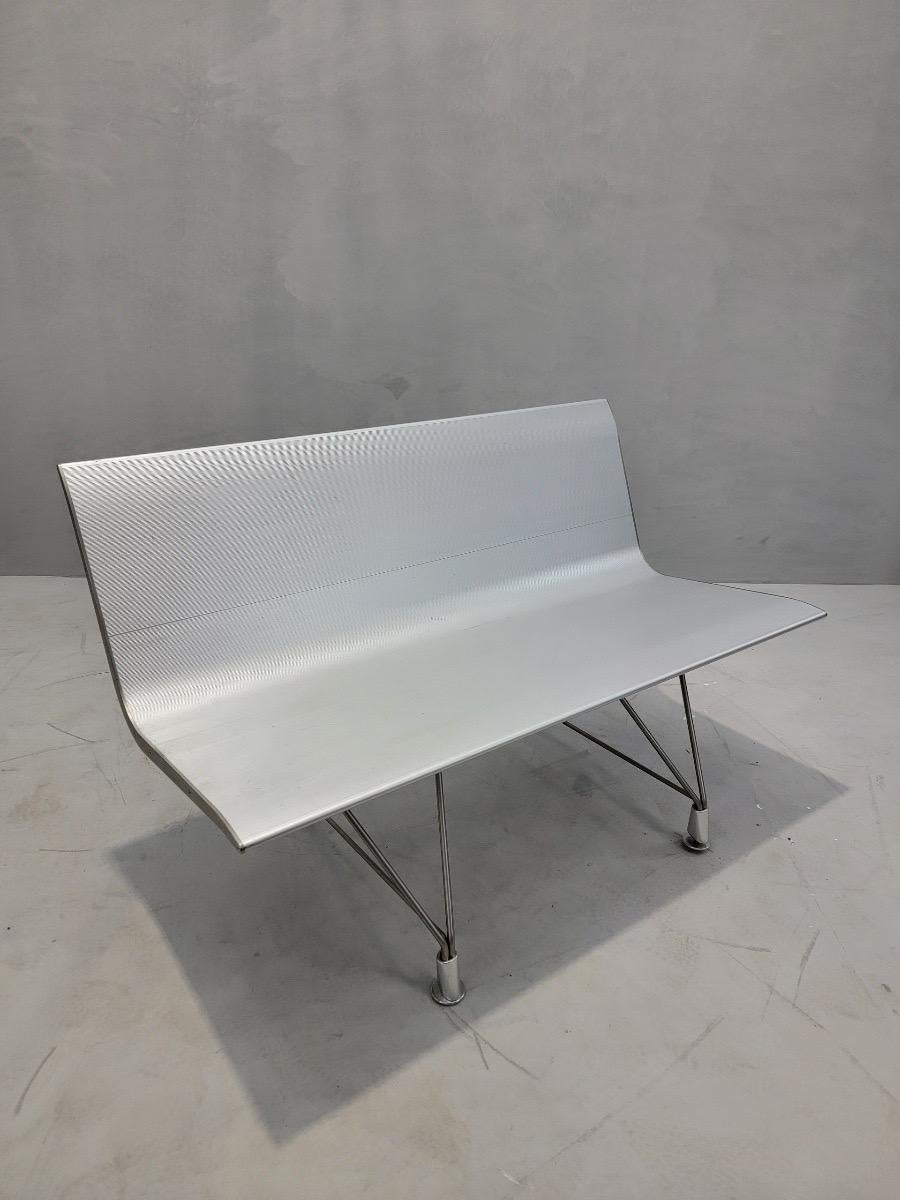 Spanish Vintage Modern Aero Bench Styled after Lievore Altherr Molina for Sellex For Sale