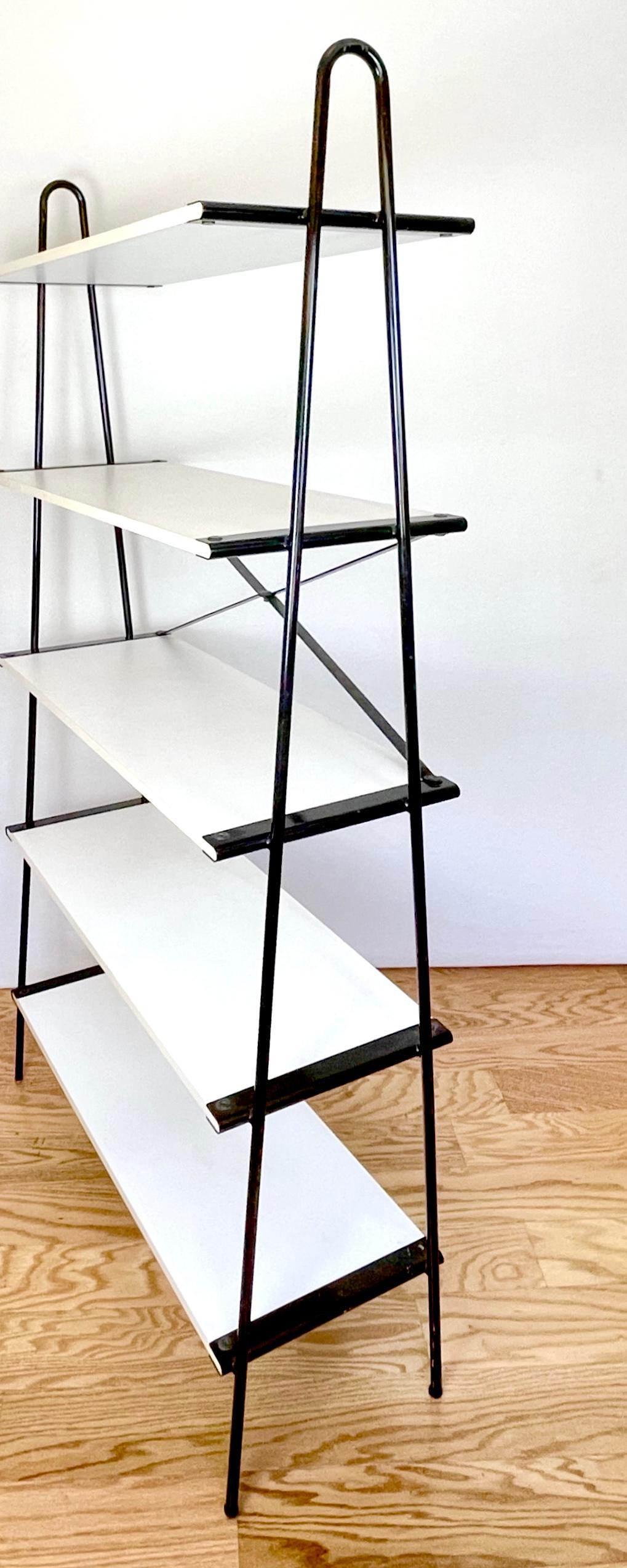Italian Post-Modern Architectural Bookcase, Ladder Shelving Unit Etagere For Sale 11