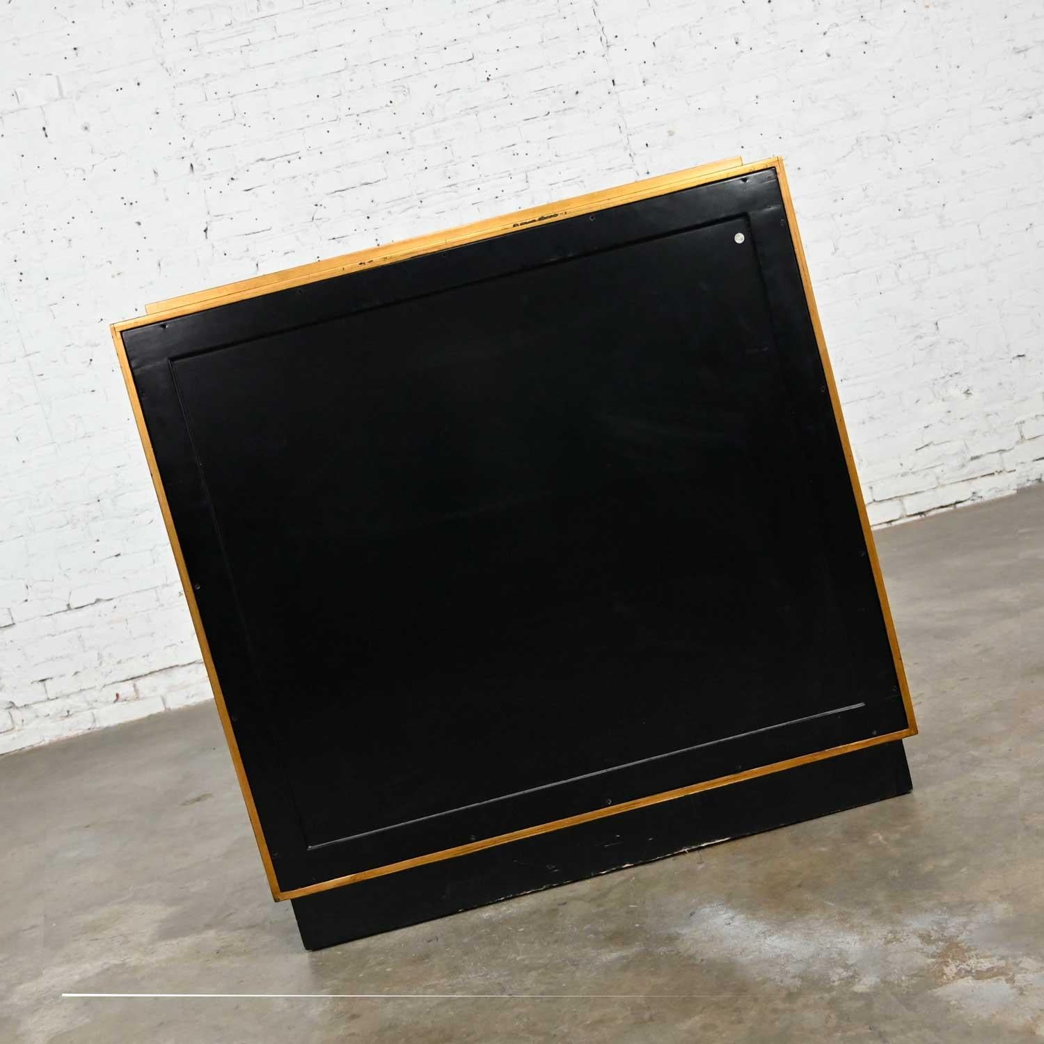 Vintage Modern Art Deco Revival Gold Leaf Gilded Fluted Tall Console Bar Cabinet 7