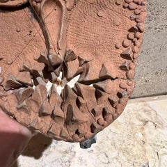 1970er Jahre Hand Crafted Art Pottery Distressed Maske