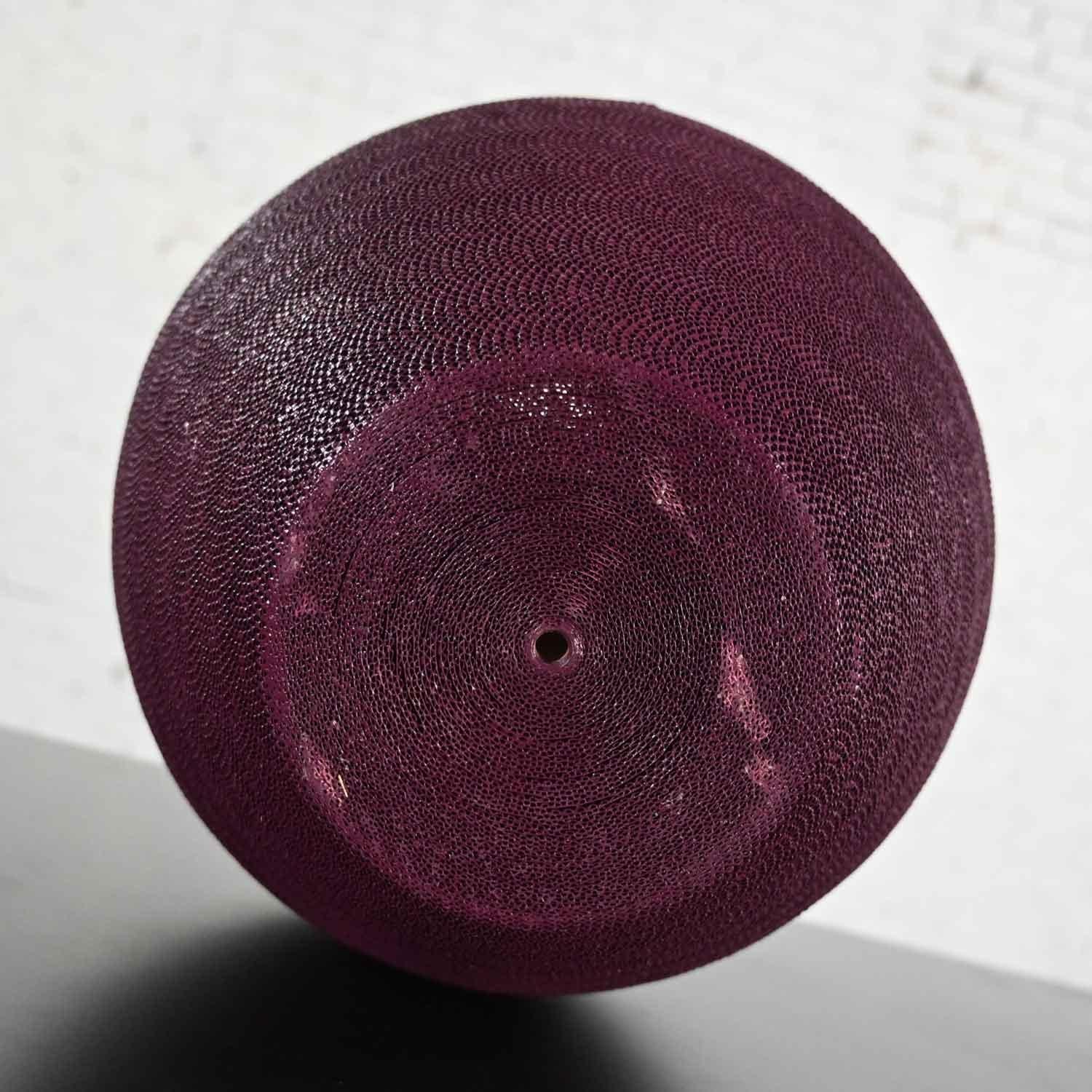 Vintage Modern Aubergine Corrugated Cardboard Urn Floor Vase Style Van Pelt 5