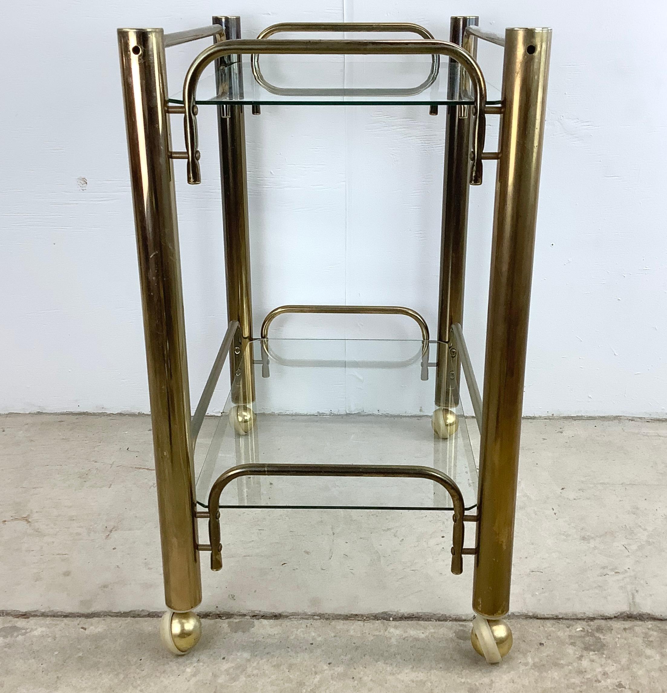 Vintage Modern Bar Cart In Good Condition For Sale In Trenton, NJ