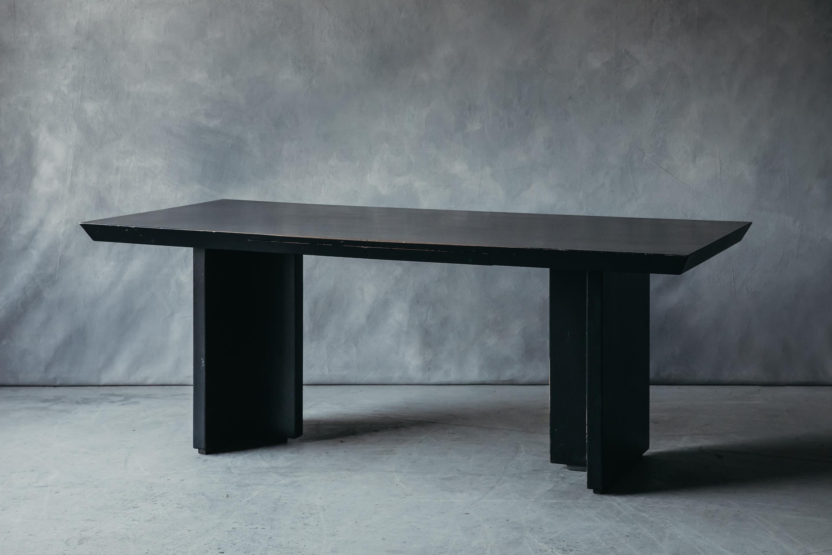 Vintage Modern Black Desk from France, circa 1960 For Sale at 1stDibs