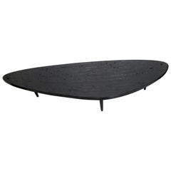 Vintage Modern Black Laminate Coffee Table