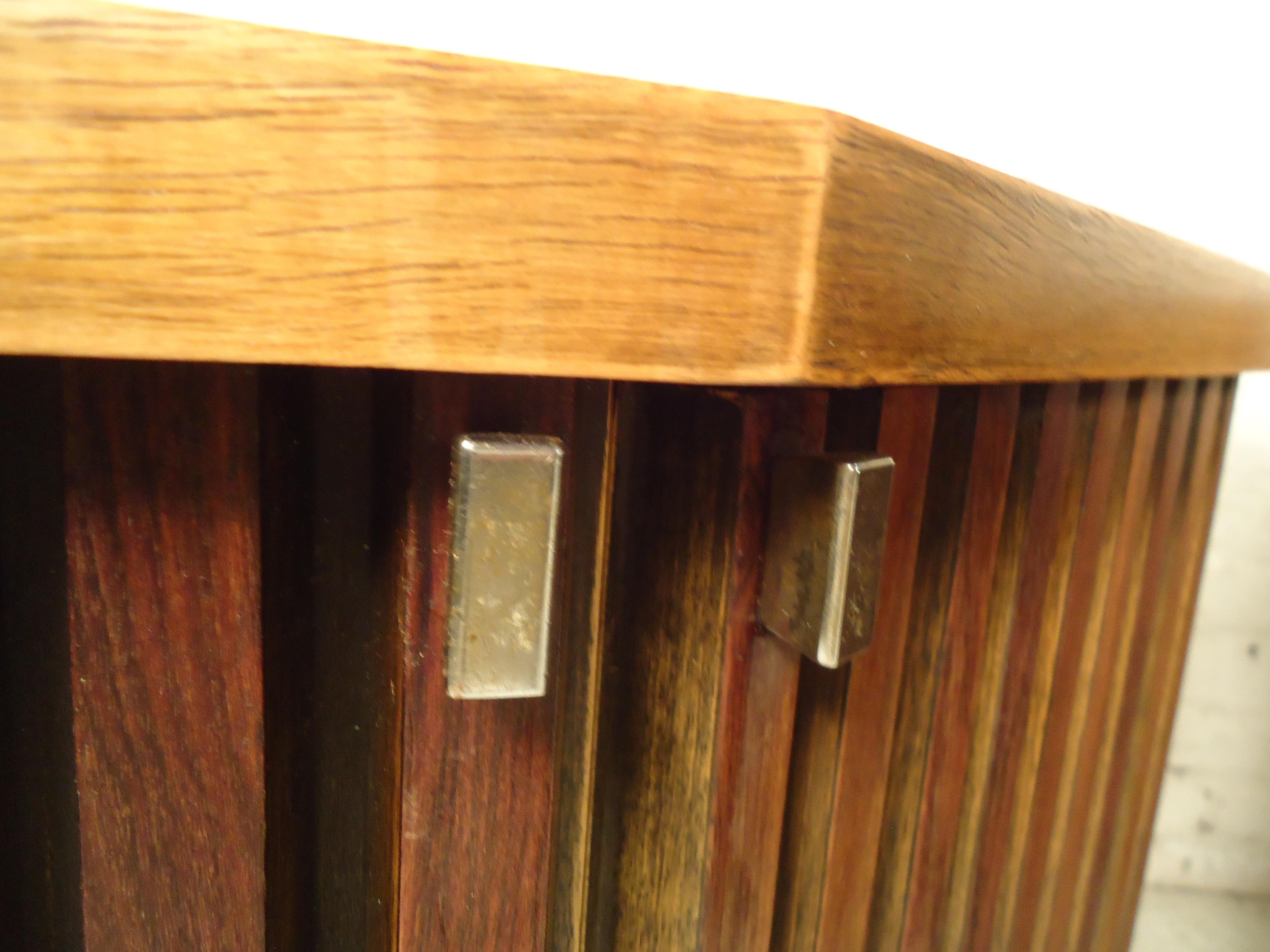 Vintage Modern Bowed Front Nightstands 1