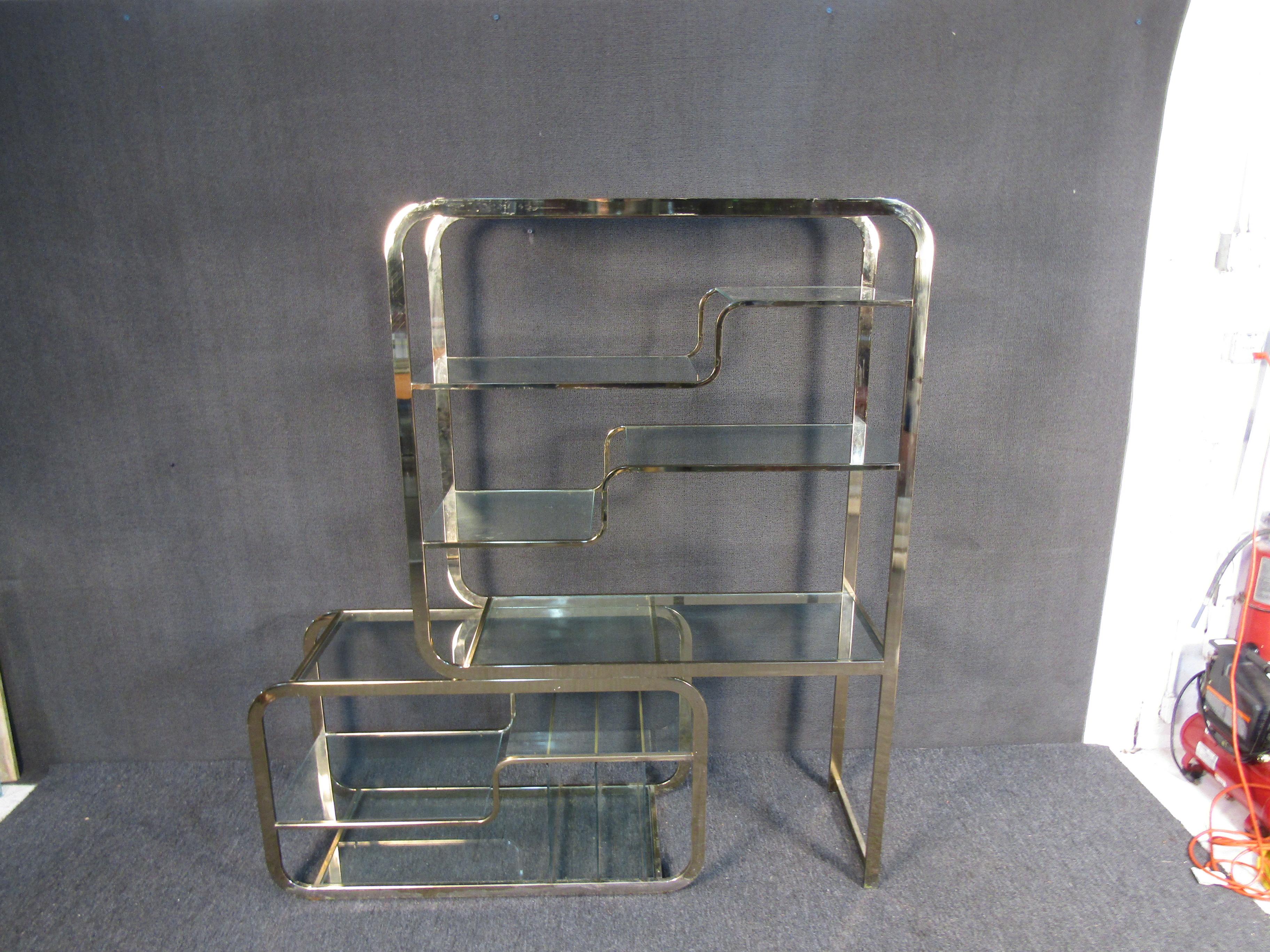 vintage brass etagere